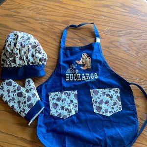 Kids Toy Apron with mitt and chefs hat